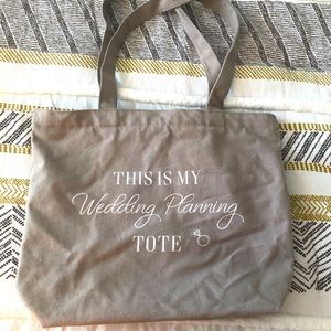 Wedding Planning Tote Bag with Zipper